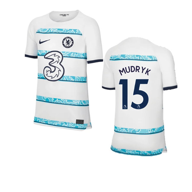 2022-2023 Chelsea Away Shirt (Kids) (Mudryk 15)-SoccerKits Hub | Buy Soccer Jerseys Online